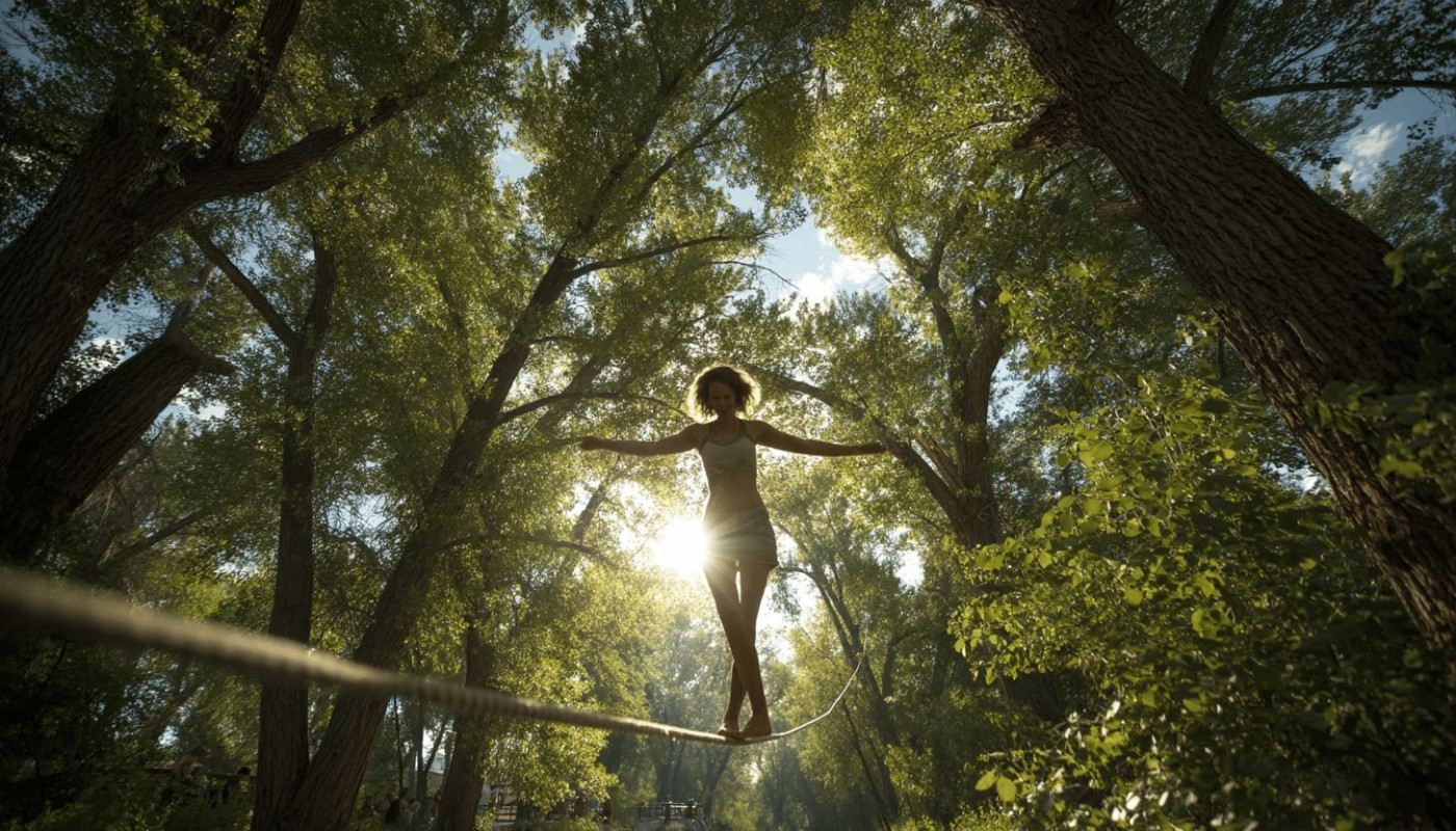 Maximiza tu habilidad en el slackline con estos ejercicios de equilibrio